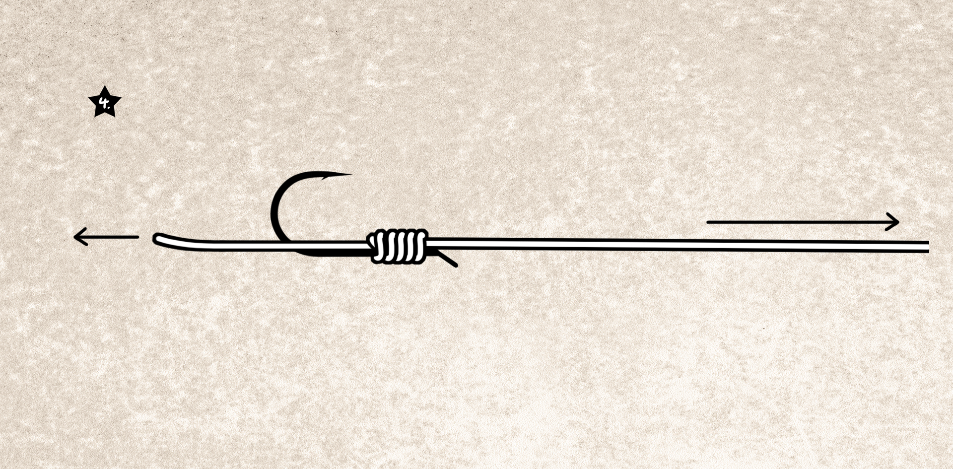 Plättchenhaken-Knoten binden
