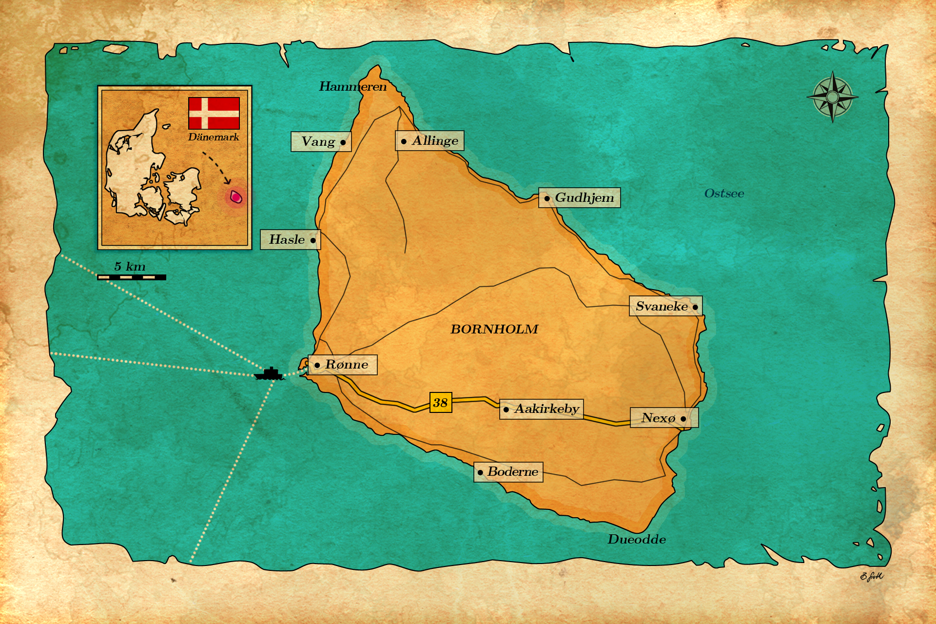 Bornholm Karte